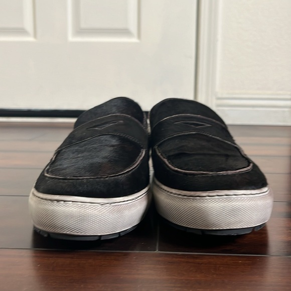 Ross & Matteo Genuine Shearling Loafer Sneaker sz 12 Leather Calf Hair Outdoors‎ main image 5
